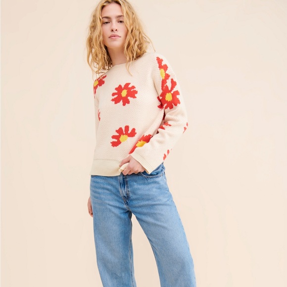 Anthropologie Flower Mod Sweater - Picture 4 of 5